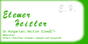 elemer heitler business card